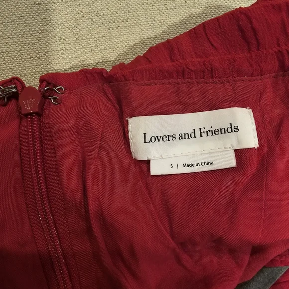 Lovers + Friends Amy Red cherry Mini Dress Size Small | EUC Revolve $148 - Picture 10 of 13